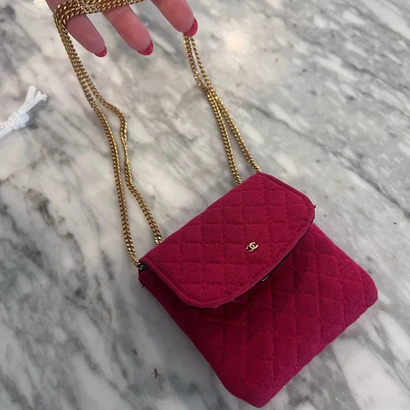 Chanel  Quilted Red Nano Flap Mini Micro Chain Bag - VINTAGE AUTHENTICATED - Picture 8 of 9